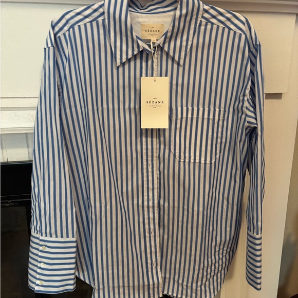 Blue Striped Women's Top - Picture 7 of 10